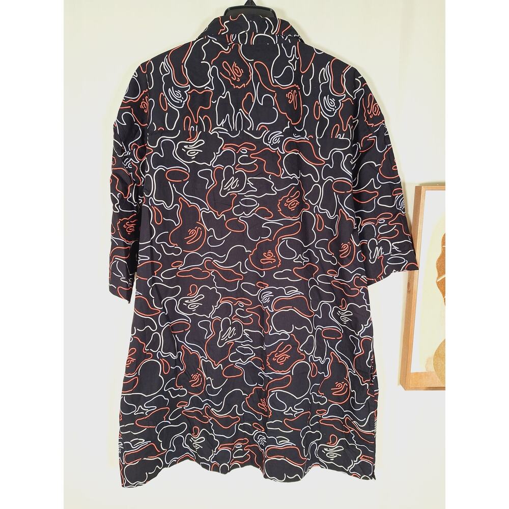 Vodka Men's Retro Squiggly Lines Button-Up Short-… - image 4